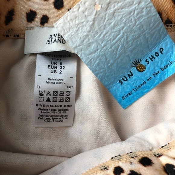 River Island Bikini Animal Print US Size 2 NWT - Picture 5 of 9